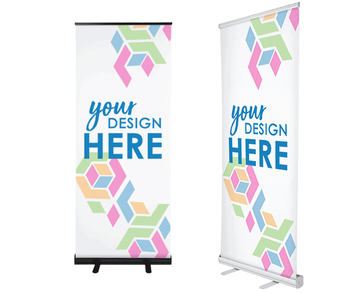 Two standing banners with full-color imprint