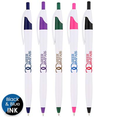 White pens with personalized imprint.