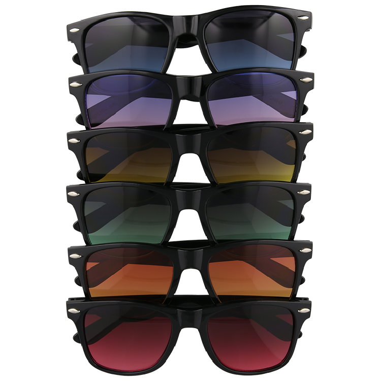 Polycarbonate tropical sunglasses blank.